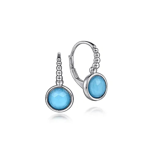 Bujukan Rock crystal and Turquoise Leverback Earrings in Sterling Silv – JG  Kronenberger Fine Jewelry