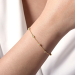 Bujukan Beads Station Bracelet in 14K Yellow Gold