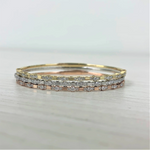 Diamond Three Section Flexible Bangle in 14K Rose Gold