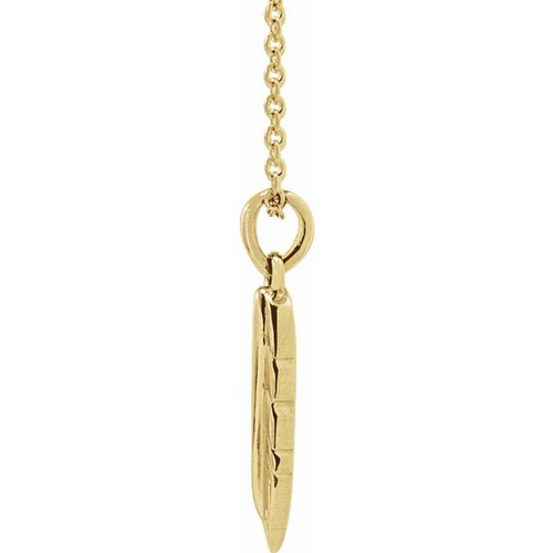 Feather Necklace in 14K Yellow Gold