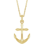 Anchor Necklace in 14K Yellow Gold