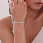 Flexible Station Bracelet in Sterling Silver