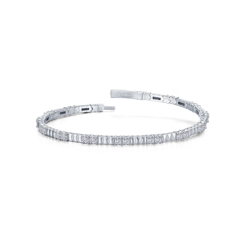 Flexible Station Bracelet in Sterling Silver