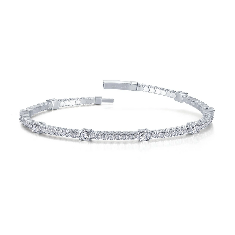 Flexible Graduated Bracelet in Sterling Silver