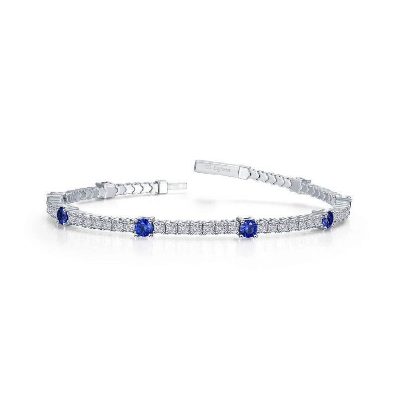 Flexible Sapphire Bracelet in Sterling Silver