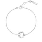 Interlinked Circles Pave Bracelet in Sterling Silver