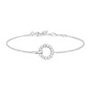 Interlinked Circles Pave Bracelet in Sterling Silver