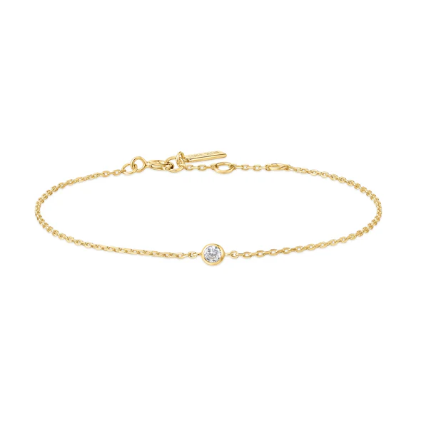 Sparkle Bezel Bracelet in Gold Plated Sterling Silver