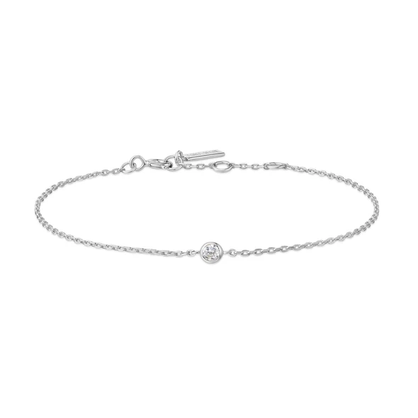 Sparkle Bezel Bracelet in Sterling Silver