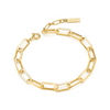 Paperclip Link Bracelet in Gold Plated Sterling Silver