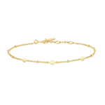 Disc Station Bracelet in Gold Plated Sterling Silver