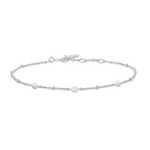 Disc Station Bracelet in Sterling Silver