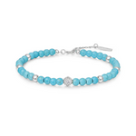 Created Turquoise Bracelet in Sterling Silver