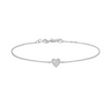 Sweetheart Pavé Bracelet in Sterling Silver