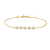 Pavé Multi Beaded Chain Bracelet Gold Plated Sterling Silver