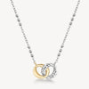 Interlocking Ring Necklace in Gold Plated Stainless Steel