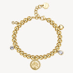 Tree of Life Chakra Bracelet in Gold Plated Stainless Steel