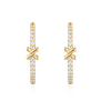 Gold Cross Hoops