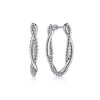 Twisted Bead Hoop Earrings in Sterling Silver