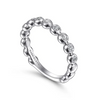 Diamond Bezel Stackable Band in 14K White Gold