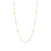 Simulated Diamond Station Necklace in Gold Plated Sterling Silver