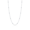 Simulated Diamond Station Necklace in Sterling Silver