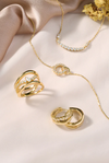 Interlinked Circles Necklace in Gold Plated Sterling Silver