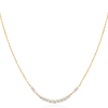 Pave Arc Necklace in Gold Plated Sterling Silver