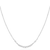 Pave Arc Necklace in Sterling Silver