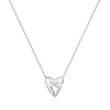 Heart Kiss Pave Necklace in Sterling Silver