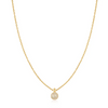 Gold Sphere Pavé Necklace