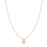 Gold Sphere Pavé Necklace