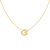 Circle Link Necklace in Gold Plated Sterling Silver