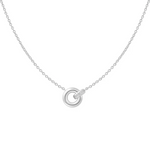 Circle Link Necklace in Sterling Silver