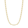 Paperclip Link Necklace in Gold Plated Sterling Silver