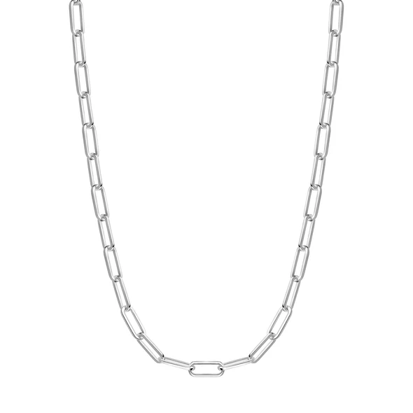 Paperclip Link Necklace in Sterling Silver