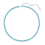 Created Turquoise Necklace in Sterling Silver