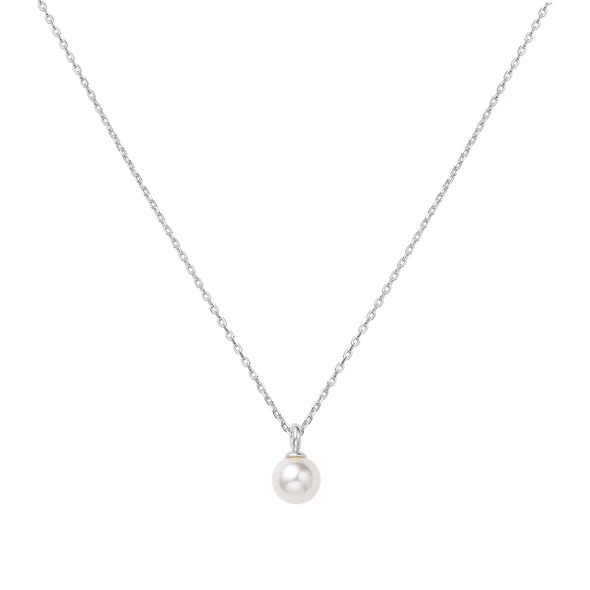 Pearl Pendant Necklace in Sterling Silver