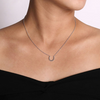 Bead Horseshoe Necklace in Sterling Silver