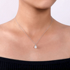 Diamond and Pearl Necklace in 14K White Gold