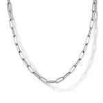 Paperclip Chain Necklace in Sterling Silver