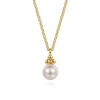 Pearl Pendant Necklace in 14K Yellow Gold