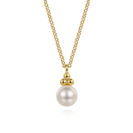 Pearl Pendant Necklace in 14K Yellow Gold