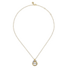 Diamond Interlocking Circle Necklace in 14K Two Tone Gold