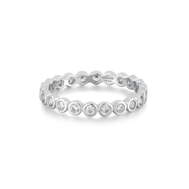 Bezel Set Eternity Band in Sterling Silver