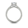 Solitaire Split Shoulder Engagement Ring in 14K White Gold