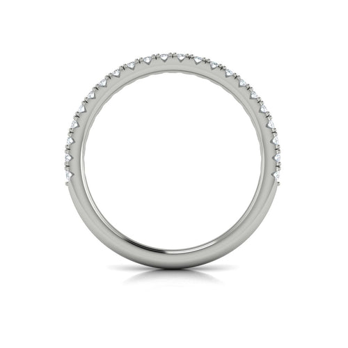 Small Diamond French Set Band in 14K White Gold