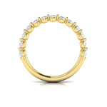 Diamond Single Prong Band in 14K Yellow Gold