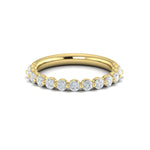 Diamond Single Prong Band in 14K Yellow Gold