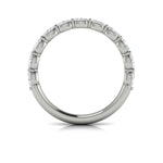 Diamond Oval Band in 14K White Gold